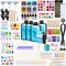 UV Resin Jewelry Making Kit, 400g Crystal Clear Resins with Light and Molds, DIY Jewelry Making Resin Kits, Resina Starter Kit for Keychain, Hair Clip and Earring